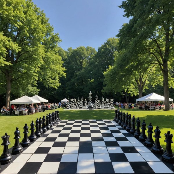 Comment organiser une soirée d'échecs en plein air avec des échiquiers géants?