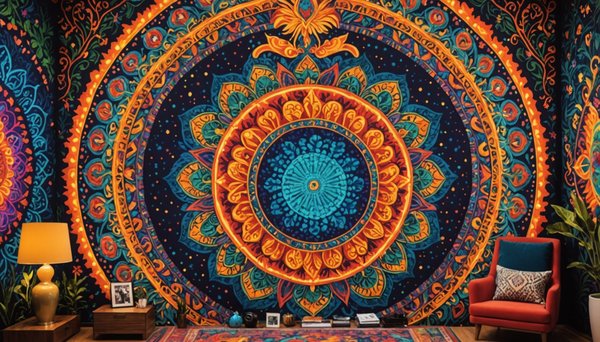 Drap mural psychédélique : voyagez au cœur de la déco